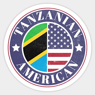 Proud Tanzanian-American Badge - Tanzania Flag Sticker